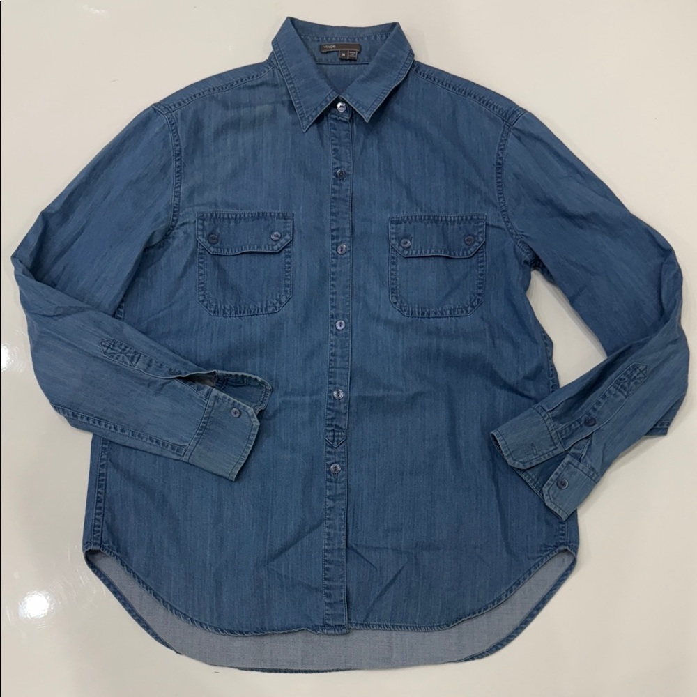 Vince Casual Blue Button Down Shirt
